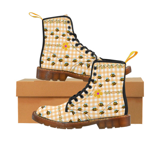 Bumblebees Canvas Men's Boots Combat Style Boots Gift Idea