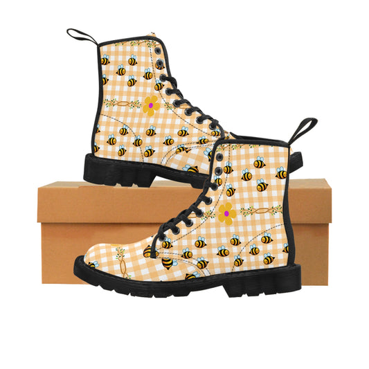 Bumblebees Canvas Women's Boots Combat Style Boots Gift Idea